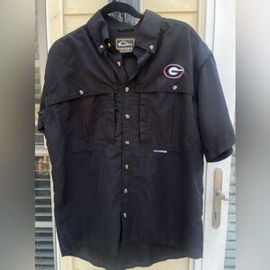 Drake Clothing Company UGA Wingshooters Vented Shirt Black Sz S